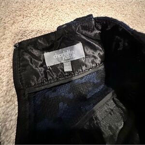 Blue and black plaid skirt